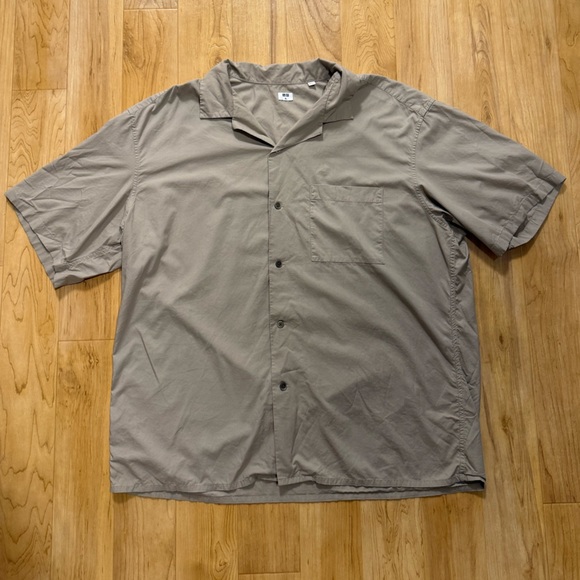 Uniqlo Men's Light Gray Short Sleeve Shirt Jacket - Picture 1 of 4